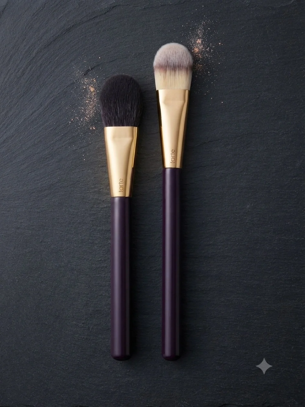 Tarte Cosmetics Purple & Gold Professional Makeup Brushes (Set of 2)